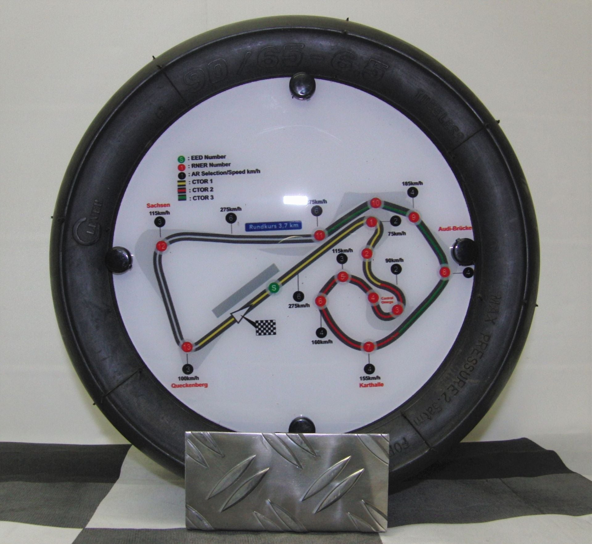 Dekoaufsteller Mini Rennslick Moto GP - Sachsenring