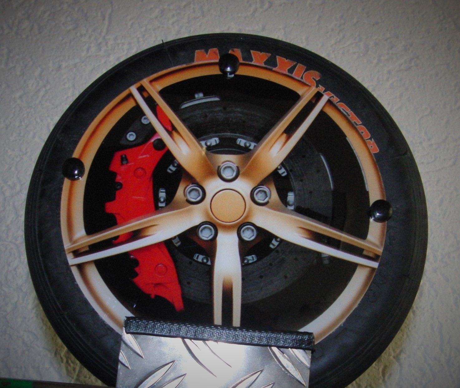 Dekoaufsteller Mini Rennslick Formel 1 DTM - Felge mit Carbonbremse