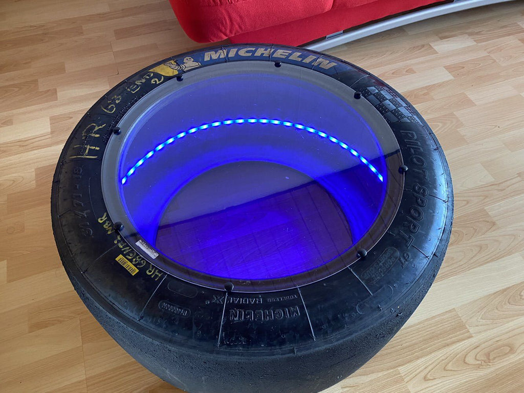 Beistelltisch Rennslick - Transparent mit LED´s