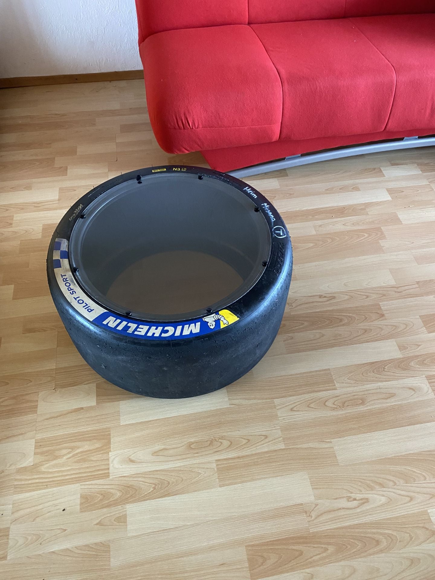 Beistelltisch Rennslick  - Carbon Optik / Transparent