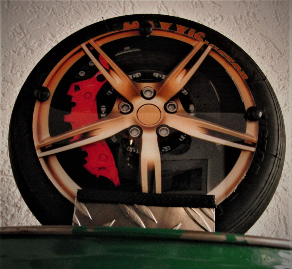 Dekoaufsteller Mini Rennslick Formel 1 DTM - Felge mit Carbonbremse