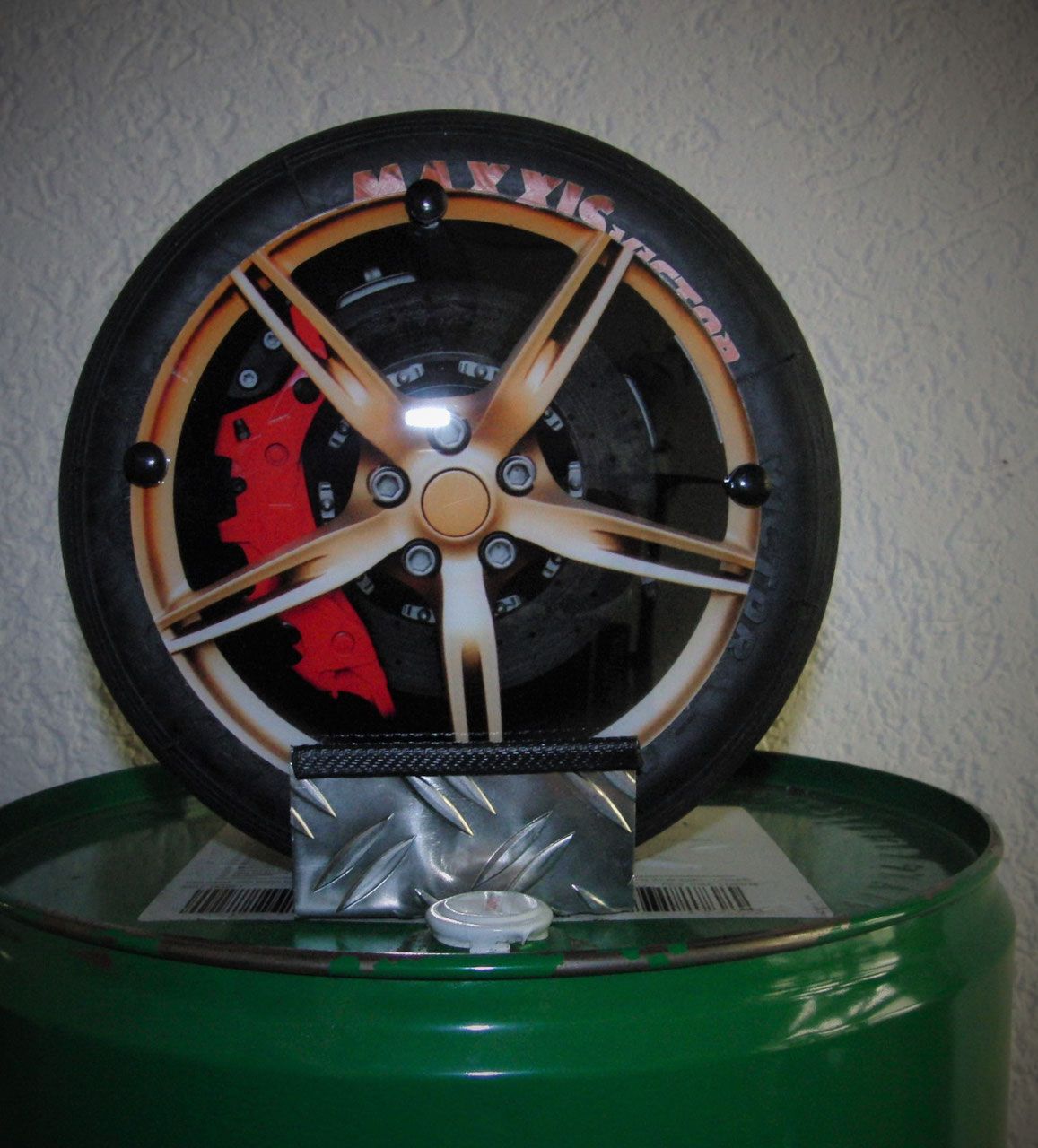 Dekoaufsteller Mini Rennslick Formel 1 DTM - Felge mit Carbonbremse
