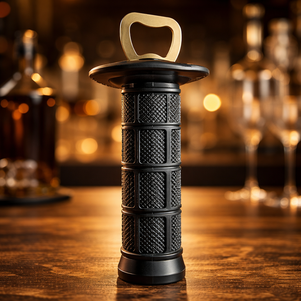 Biker, Mechaniker Flaschenöffner mit Motorradgriff